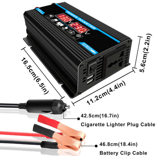 300W Modified Sine Wave Car Inverter with USB, LED Display 1