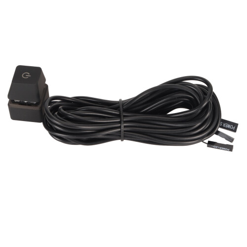 Blue Switch Mechanical PC Power Button with Backlight, 13.1ft Cable