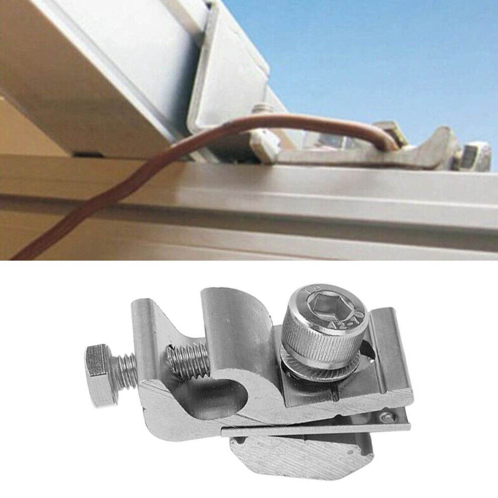 10Pcs Solar Grounding Clip Lug Bracket Clamps For Photovoltaic Arrays 9391372753535