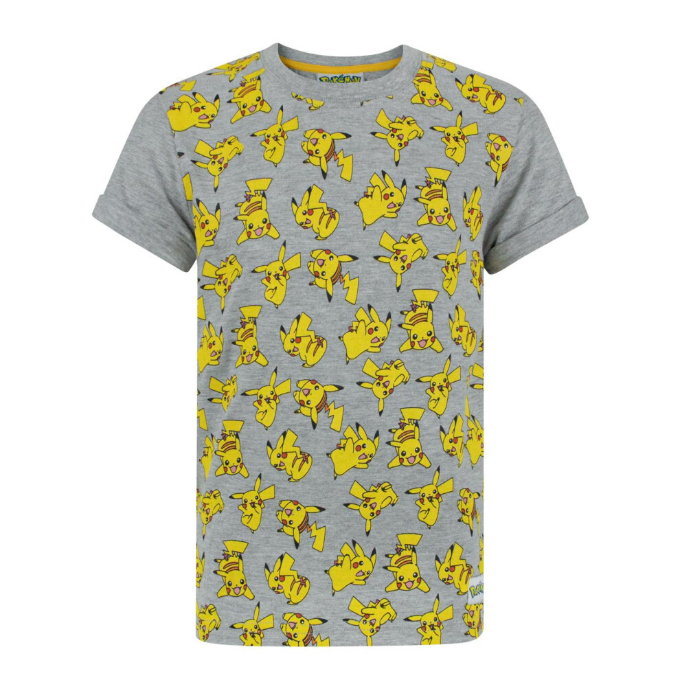 Pokémon Pokemon Short Sleeved T-Shirt (Boys Grey)