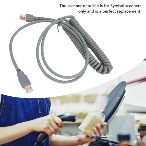 USB Barcode Cable 3Meter ABS for LS2208 LS1203 LS4208 LS4278 DS6707 Scanners 2
