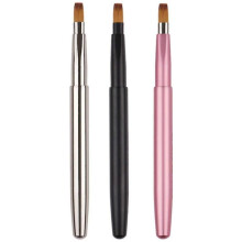 Retractable Lip Brush, Double-ended Design for Precise Lipstick Application, Soft Bristles, Portable Lip Gloss Makeup Tool with Protective Cover,