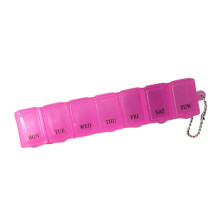 Kompakt reisepillebeholder, silikon ukentlig pilleorganisator med ekstra stor kapasitet, leddgiktvennlig design som er enkel å åpne og lukke,