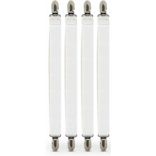 Fixadores para tiras ajustáveis de lençóis, prendedores elásticos para lençóis, perfeitos para capas de colchão e tiras de almofadas de sofá,