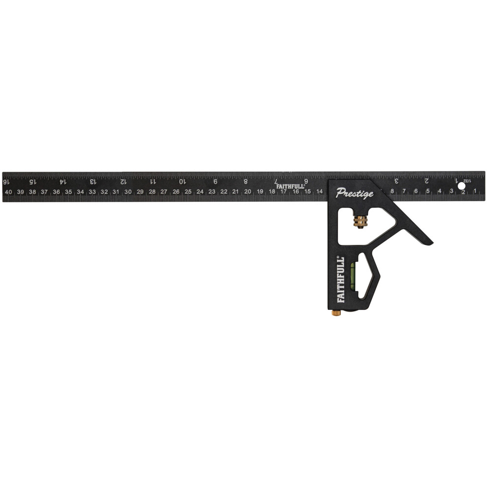 Faithfull Prestige Aluminium Combination Square (Black) - 400Mm (16In) - Image 6
