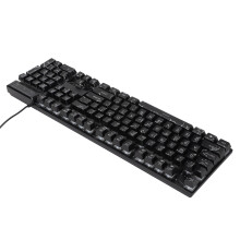 Teclado mecánico con cable de 104 teclas, iluminación multicolor