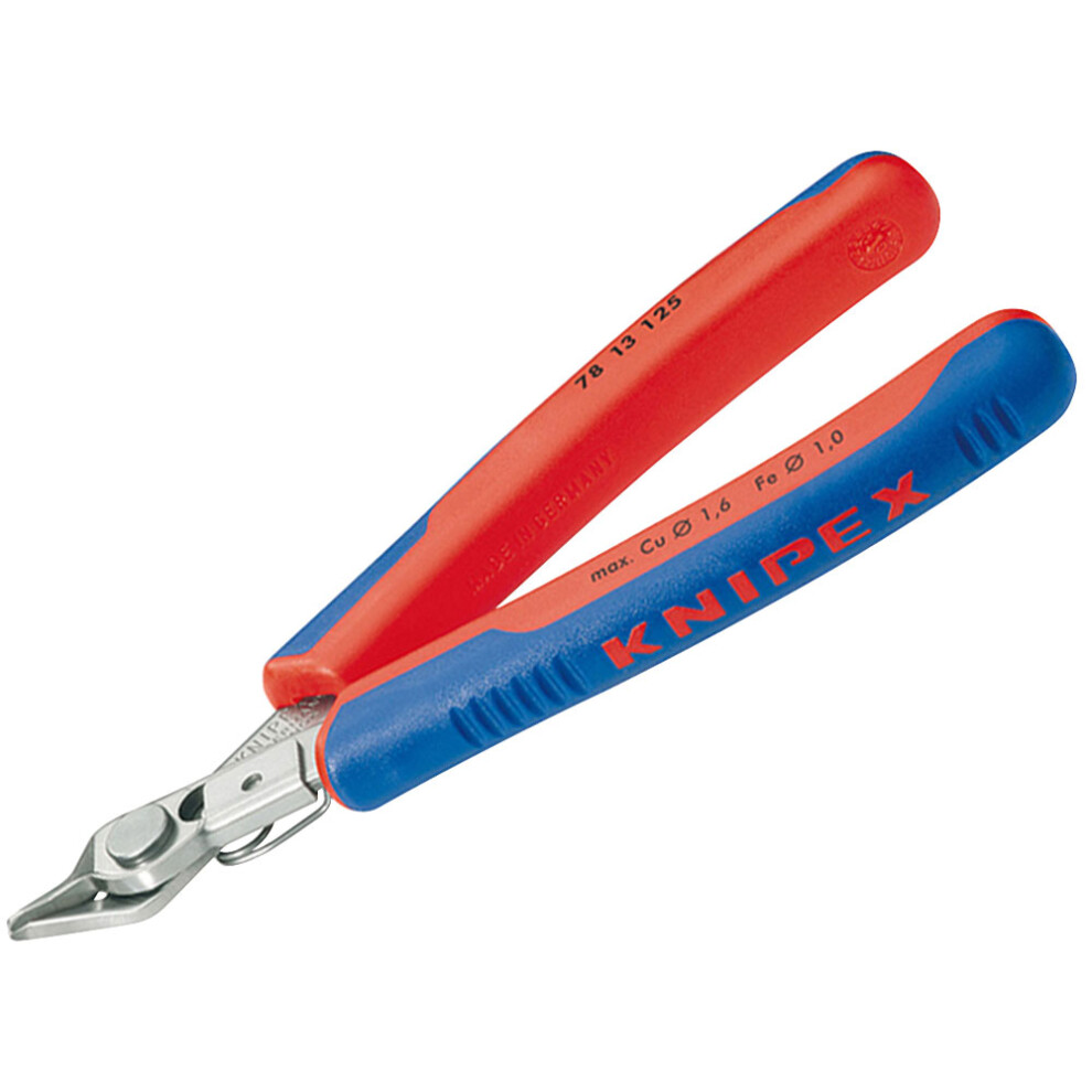Knipex 78 13 125 SB Electronic Super Knips Lead Catcher Multi-Component Grip 125mm