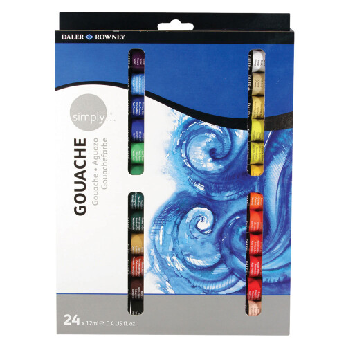 Daler Rowney Simply Gouache 24 x 12ml Set