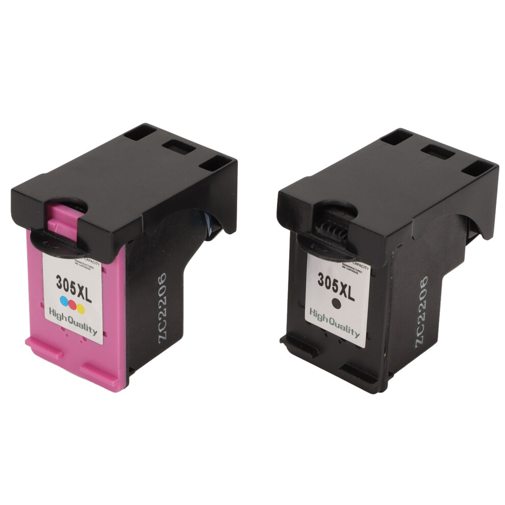 2Pcs 305XL Colored Ink Cartridges For Deskjet 2755 2725 2723 2722 1255 Plus 4152 4155 Black 4961372770204
