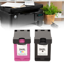 304XL Color Black Ink Cartridge for HP Envy 5052 5055 5010 Printers