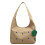Vintage Canvas Student Tote Bag mit großem-Khaki 1