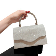 Moderne Handtasche mit auffälligen Verzierungen,-Silber