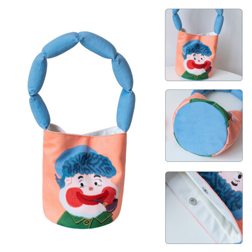 Tragbare Damen-Eimertasche mit einzigartigem Design und-Blau 2