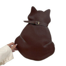 Einzigartige, von Katzen inspirierte Damen-Umhängetasche,-Kaffee