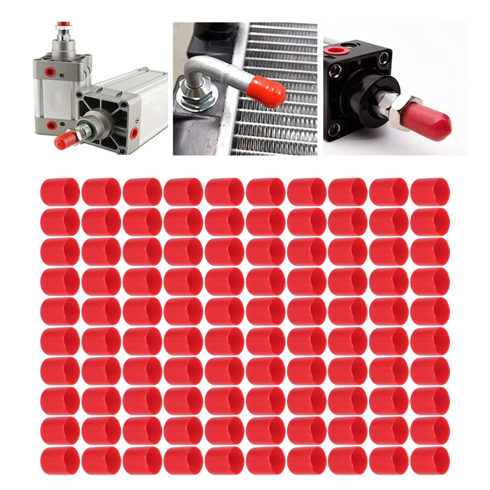 100Pcs 18Mm Red Pvc Round Flexible Flame Retardant End Cap Covers 4681372771505
