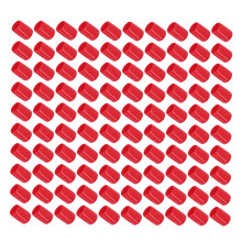 Red 12mm PVC End Cap Cover 100Pcs Flexible Flame Retardant Screw Protectors