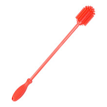 Spazzola per la pulizia di bottiglie d'acqua in silicone, con manico lungo e testina girevole a 360 gradi, spazzola in silicone senza BPA per la