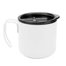 Classic Design Enamelware Metal Mug, Healthy Use Non Toxic Dishwasher Safe Vintage Style Camping Cup for Outdoor Activities, Portable 350ml White