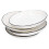 Ceramic Dinnerware Set, Classic White Design With Black Line Edge, Porcelain Serving Dishes For Everyday Use, Stackable Storage, Microwave Safe, 2