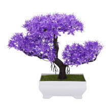 Lettstelte planter kunstig bonsaitre for hjemmekontordekor, allsidig og sjarmerende hjemmedekorasjon med realistisk utseende og elegant potte.