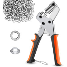Gereedschap voor leerbewerking, roestvrije oogjes, complete oogjesset, ideaal voor dunne tot middelharde en zachte materialen, hoogwaardige