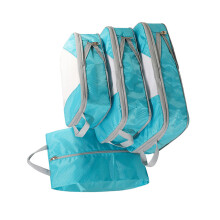 4 ensembles de Cubes de bagages avec sac à chaussures, sac-Bleu