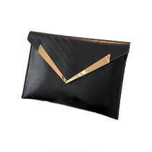 Sac de soirée pour femmes, pochette de couleur unie,-Noir