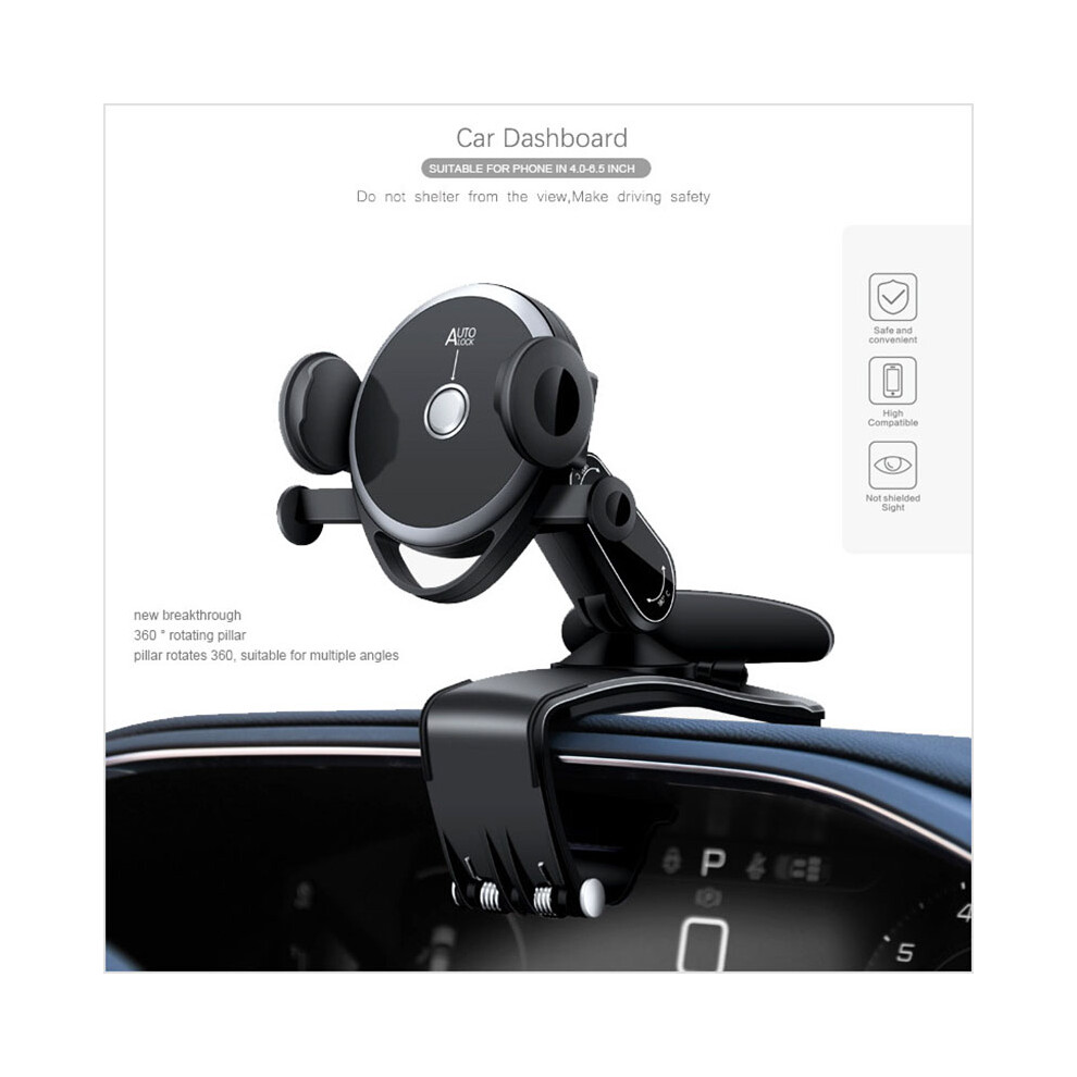 Universal Car Dashboard Phone Mount Holder Auto Clamp 360 Rotation 9351372774084
