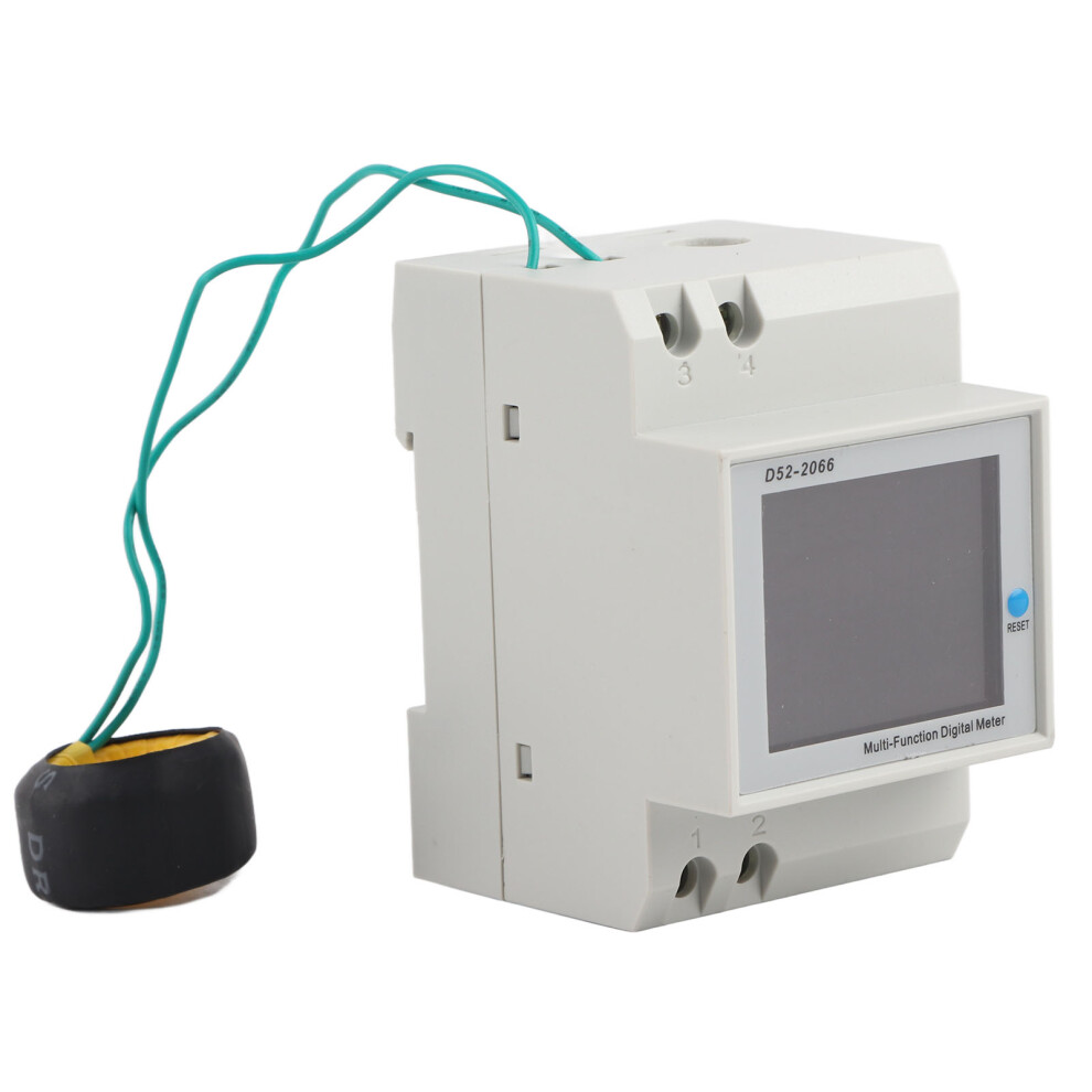 D52-2066 Ac Power Meter Rail Type Lcd Ammeter 0Â100A 0Â99999Kwh 8091375648364