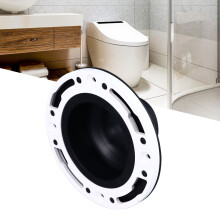 Toilettenflansch-Reparaturset Schwarz | Silikon & ABS, 4 Zoll / 5 Zoll
