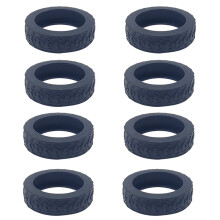 8pcs Luggage Wheel Sleeves Protect Your Suitcase Wheels-Black