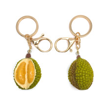 Vibrant Durian Fruit Keychain Trendy Fashion Accessory-Yellow
