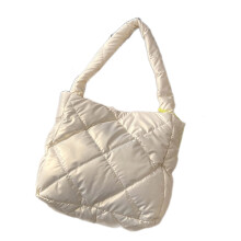 Tote Bag Large Capacity Trendy Shoulder Bag for Girl-White