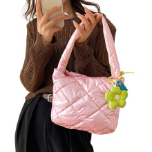 2023 Quilted Bag for Girl Women Splashproof Shoulder Bag-Pink