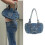 Retro Denims Tote Bag Versatile Underarm Bag Combines 2