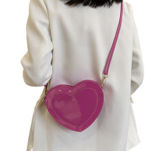 Sac à main fonctionnel en forme de cœur, sac à-Rose vif