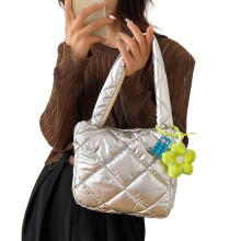 2023 NEW Shoulder Bag Handbag Quilted Tote Splashproof-Silver