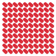 Capsula finale in PVC 100 pezzi, rotonda, ignifuga, rossa, protezioni con filetto a vite da 12 mm