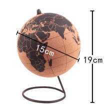 Geography Cork Globe with Borders and Pins for Travel Enthusiasts