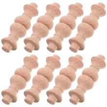 20Pièces Balustres Bois Faits Main Khaki Pour Décoration Réparation
