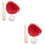 2Ensembles Miniature Baseball En ABS Rouge Kit Décor Pour Mini 8