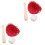 2Ensembles Miniature Baseball En ABS Rouge Kit Décor Pour Mini 5