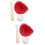 2Ensembles Miniature Baseball En ABS Rouge Kit Décor Pour Mini 9