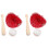 2Ensembles Miniature Baseball En ABS Rouge Kit Décor Pour Mini 4