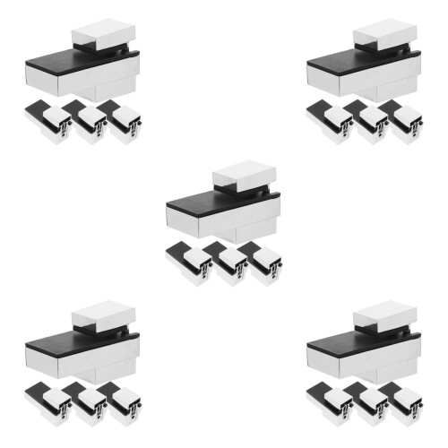 20Pièces Support Verre Étagère Zinc Argenté Fixation Robuste Intérieur 2