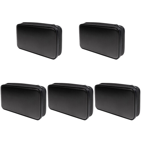 5Pièces Boîte Cd Résistante Noire Transport Dvd Pour Facile 1