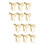 12Pièces Accessoires Clips Boucles D'oreilles Dorés Pour Oreilles 2