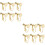 12Pièces Accessoires Clips Boucles D'oreilles Dorés Pour Oreilles 3