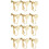 12Pièces Accessoires Clips Boucles D'oreilles Dorés Pour Oreilles 4