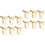 12Pièces Accessoires Clips Boucles D'oreilles Dorés Pour Oreilles 5
